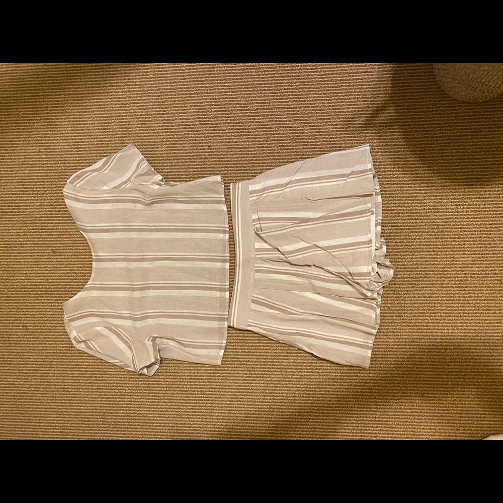Stripe Shorts Set